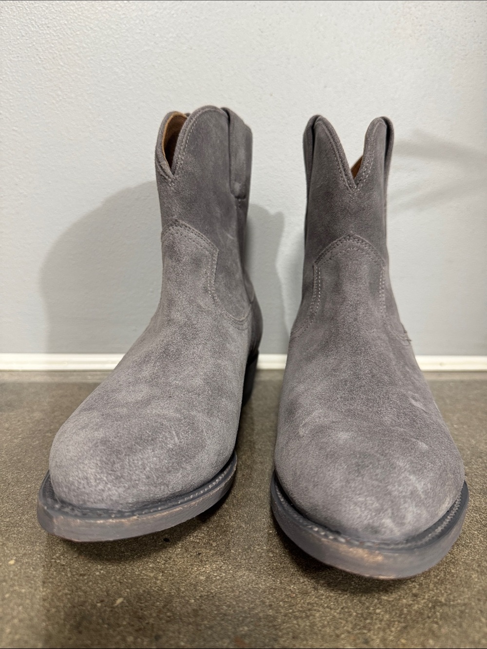 Frye Billy Western Bootie Ash Blue Suede Women’s Size 11 - Picture 2 of 11